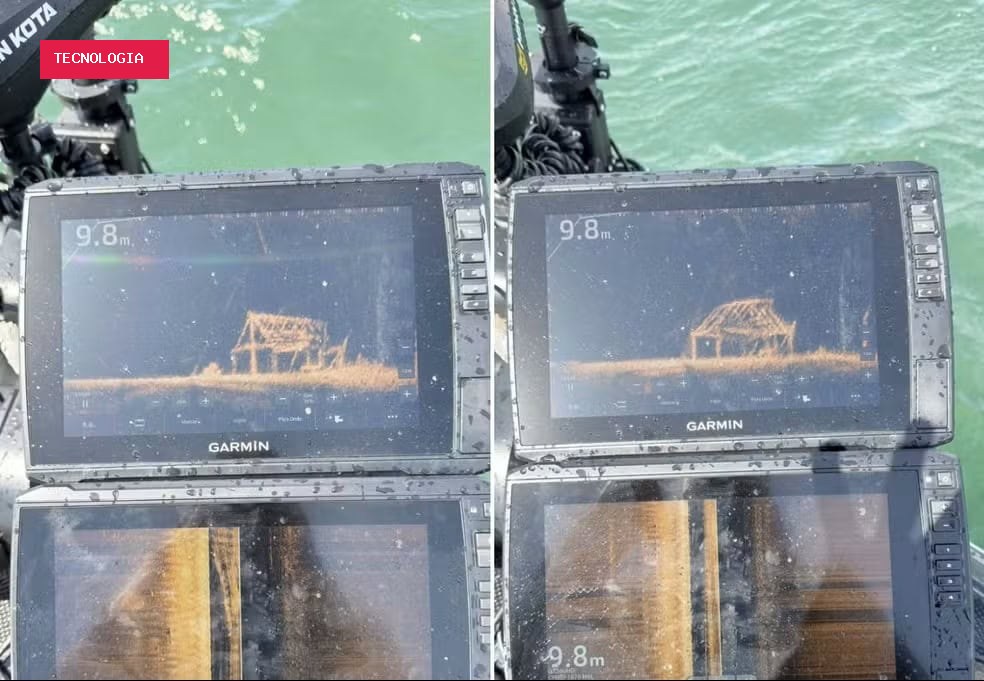 Mergulhador encontra casa de antigo povoado e maquinário submersos