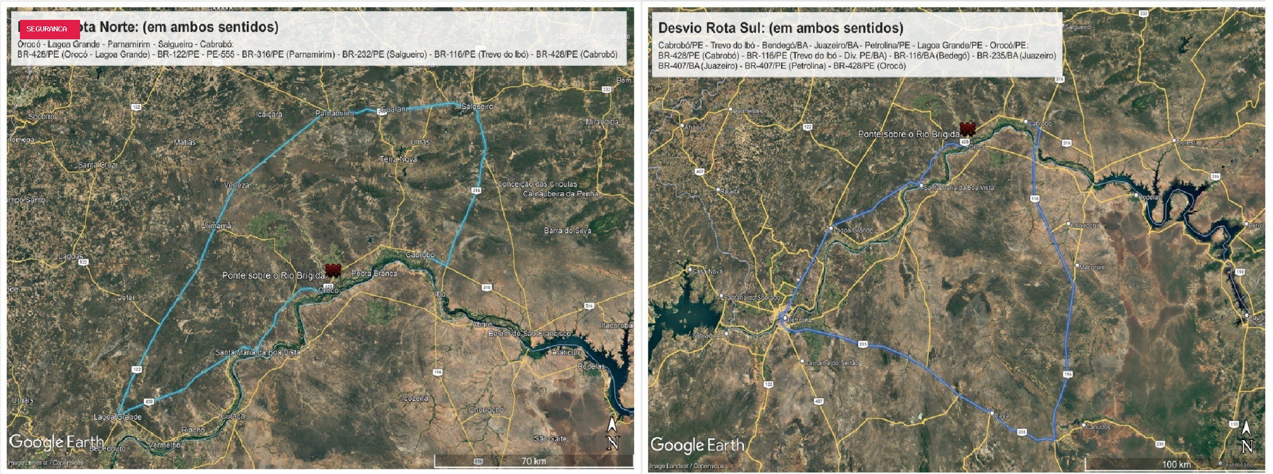 Ponte sobre o Rio Brígida na BR-428, em Orocó, será interditada a partir de segunda