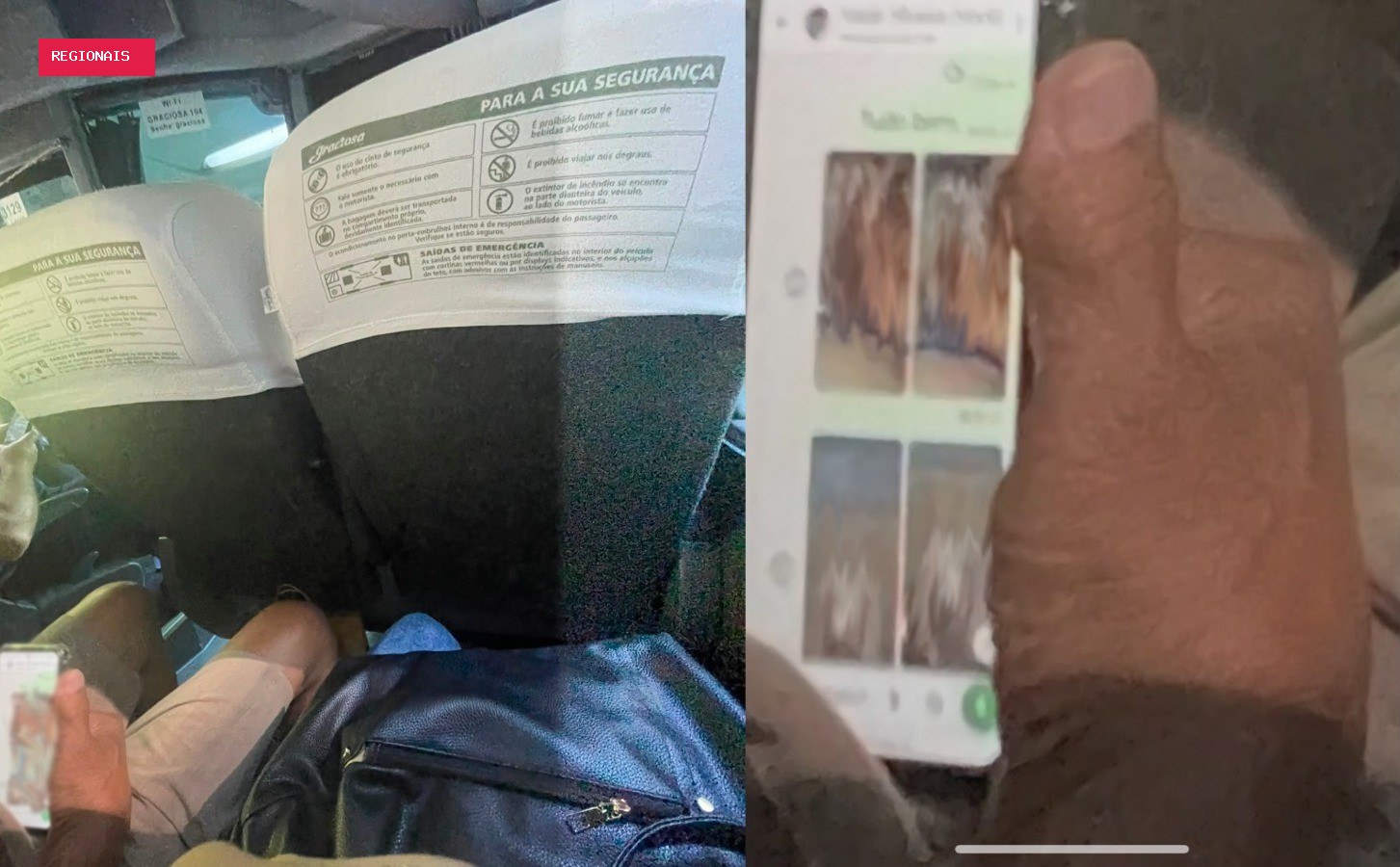 Idoso é preso depois de mostrar pornografia para adolescente durante viagem de ônibus no Paraná