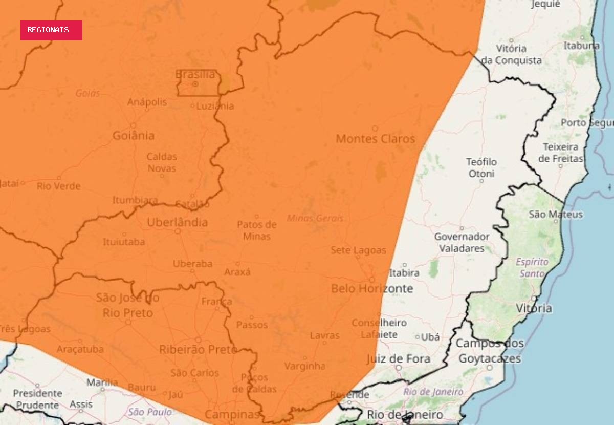 Inmet divulga aviso de perigo por baixa umidade na Grande BH e regiões de Minas