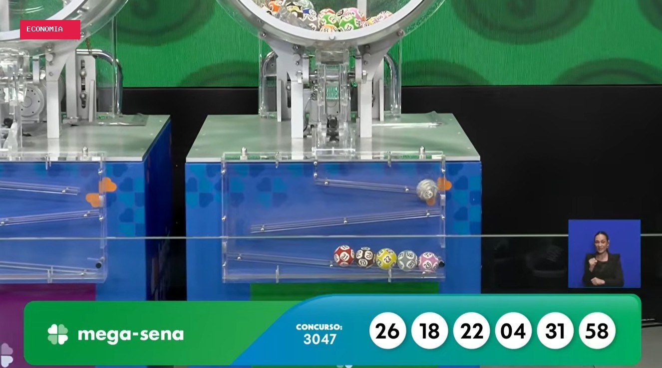 Mega-Sena 3047 acumula e prêmio vai a R$ 58 milhões; confira os números sorteados