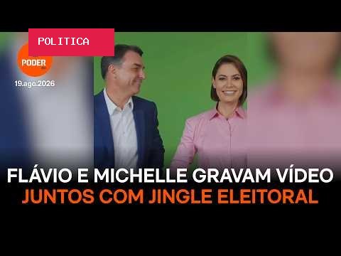 Flávio e Michelle gravam vídeo juntos com jingle eleitoral