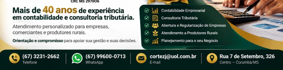 Dinâmico Organização Contábil — mais de 40 anos de experiência em contabilidade e consultoria tributária em Corumbá/MS