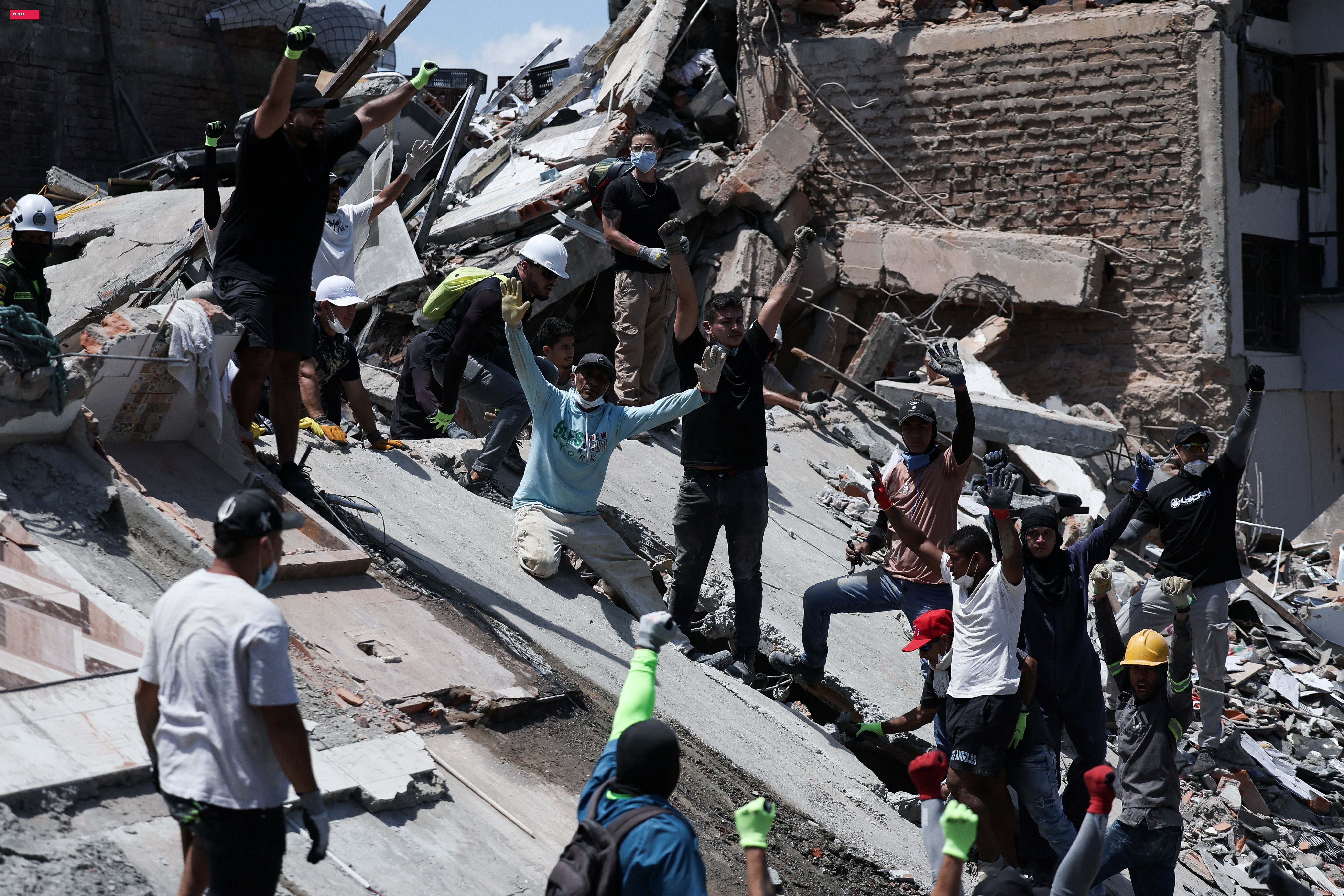 Cachorro é resgatado de escombros após terremoto na Colômbia