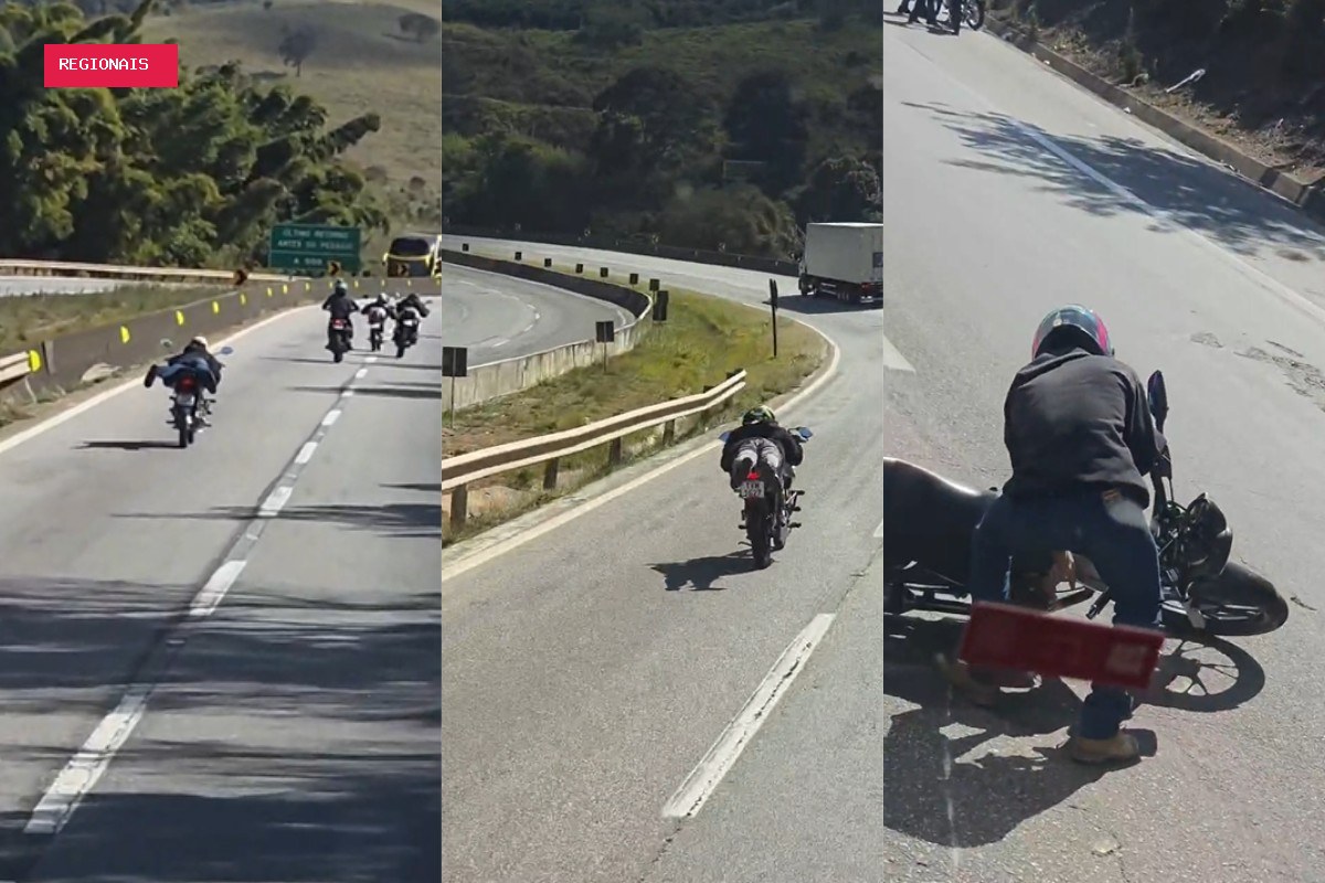 Manobras de moto na BR-381 quase terminam em tragédia em MG
