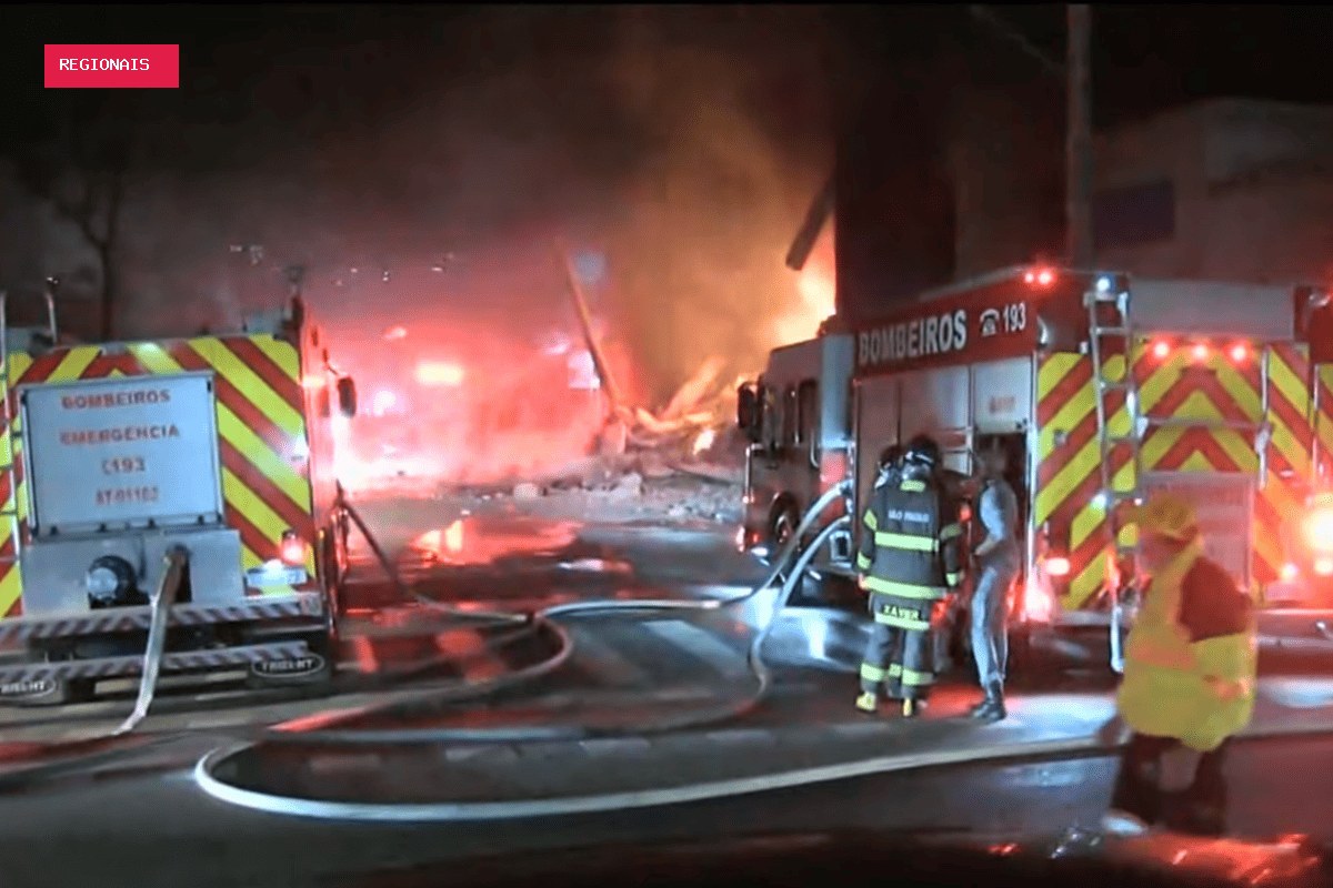 Incêndio de grandes proporções atinge área comercial no centro de SP