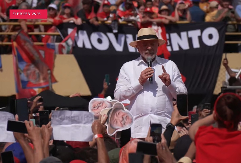 Em primeiro discurso de campanha, Lula exalta trajetória pessoal e promete combate ao crime organizado