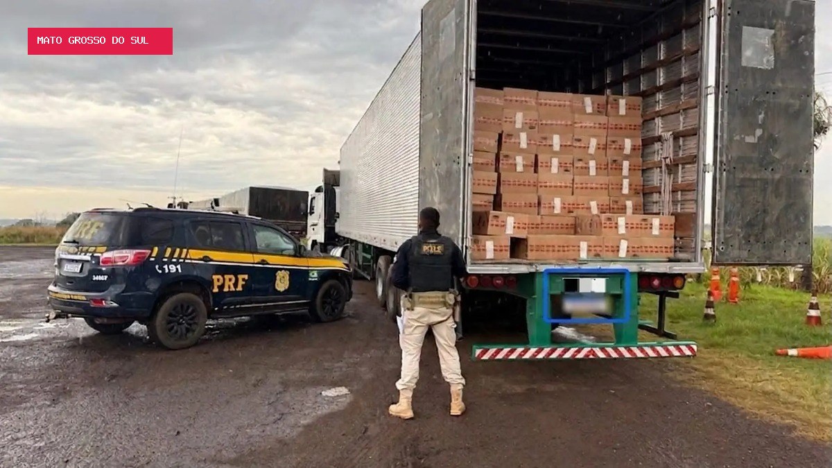 PRF apreende 539 mil maços de cigarros contrabandeados em Mato Grosso do Sul