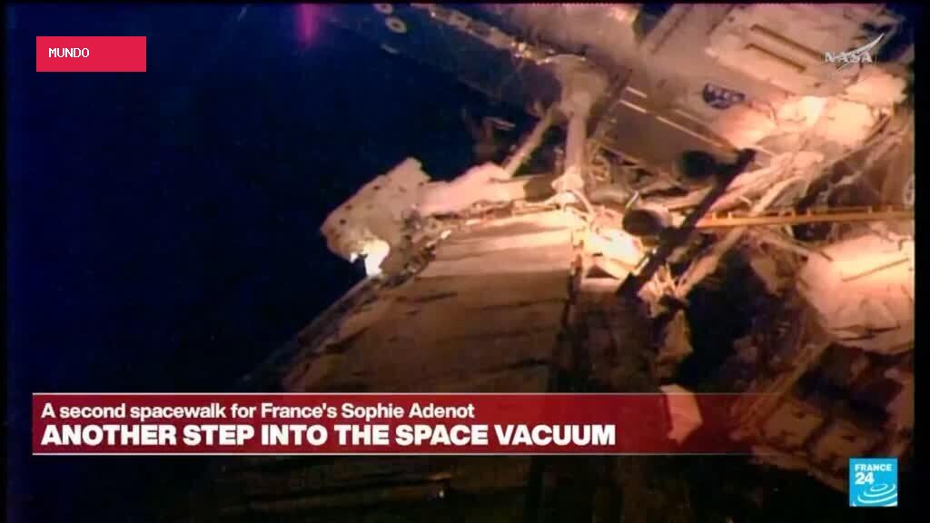 Replay: French astronaut Sophie Adenot goes on second spacewalk