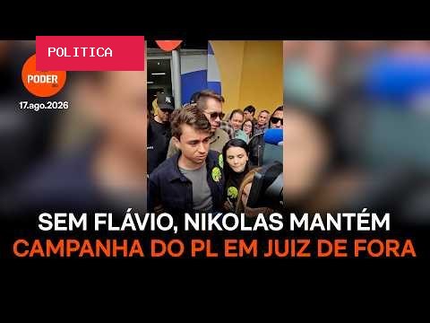 Sem Flávio, Nikolas faz campanha em Juiz de Fora e critica Lula