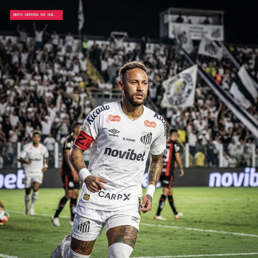Neymar fica um minuto fora de campo por nova regra do Brasileirão