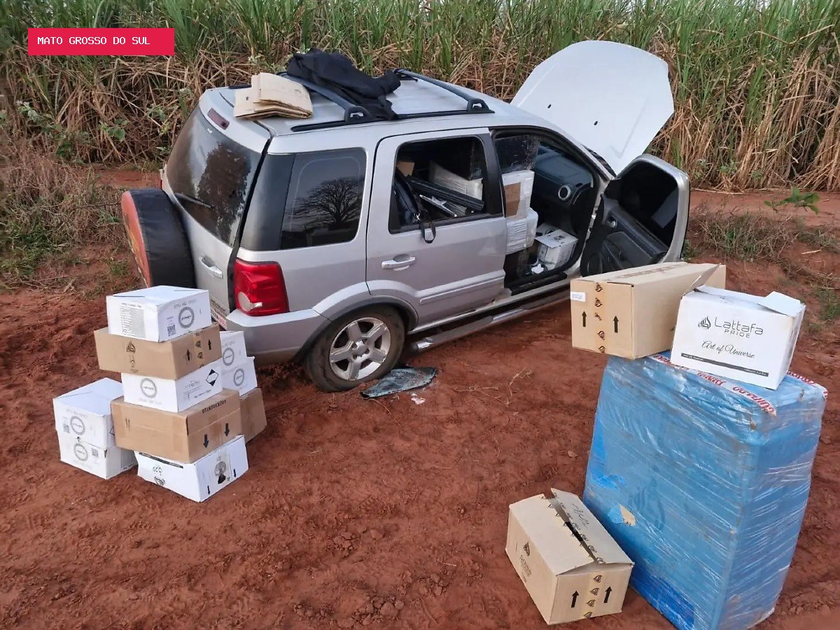 Comboio com 25 veículos de contrabando é interceptado em Brasilândia
