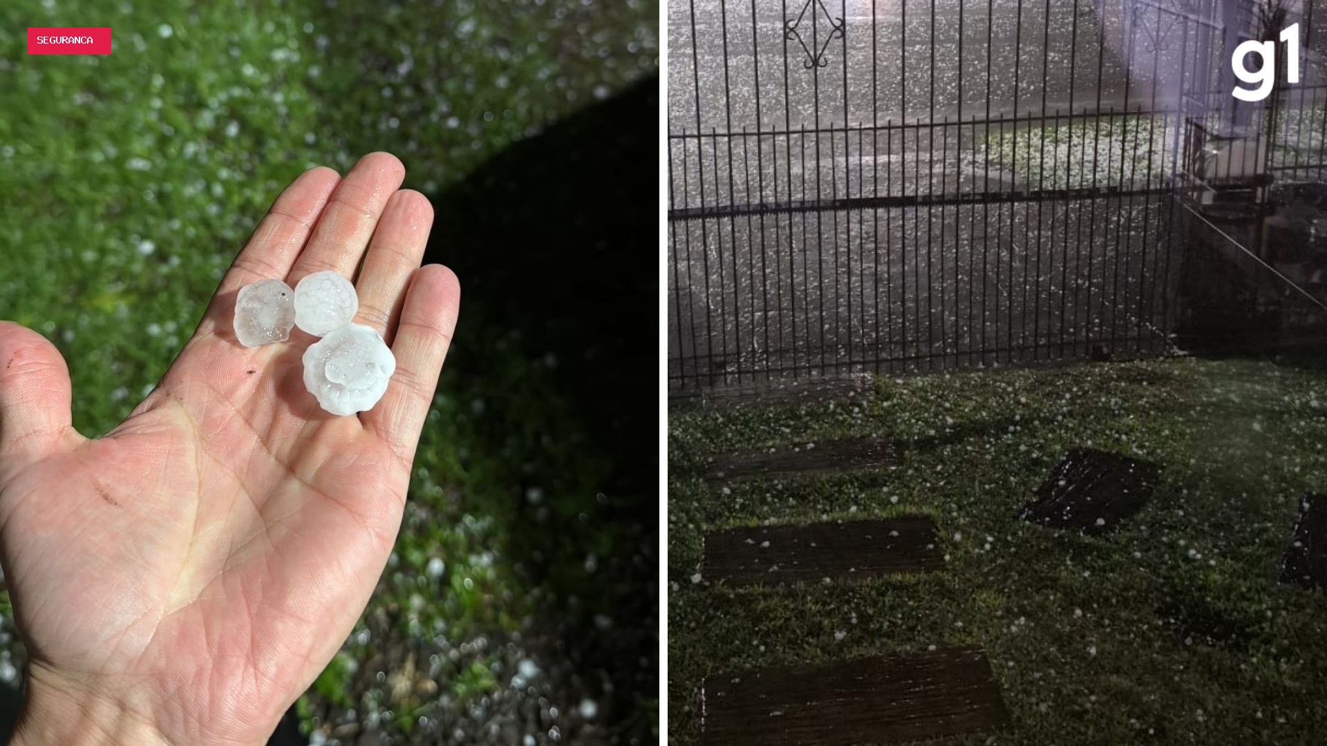 Moradores e turistas recebem alerta vermelho durante temporal com granizo na Serra Gaúcha; mais de 100
