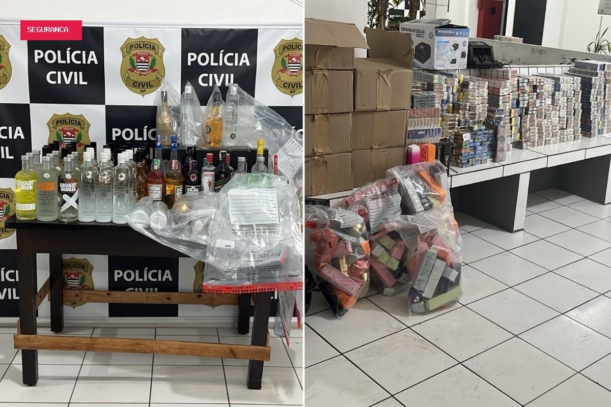 Quadrilha é investigada por golpes em supermercados; operação apreende 12,8 mil maços de cigarros e bebidas