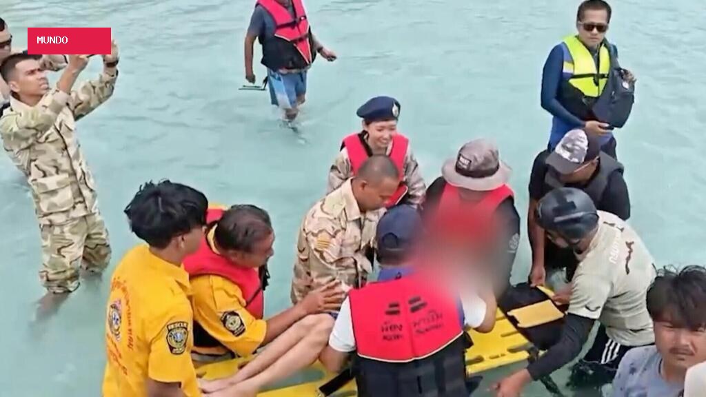 French father and two children rescued after 16 hours adrift off Thai island