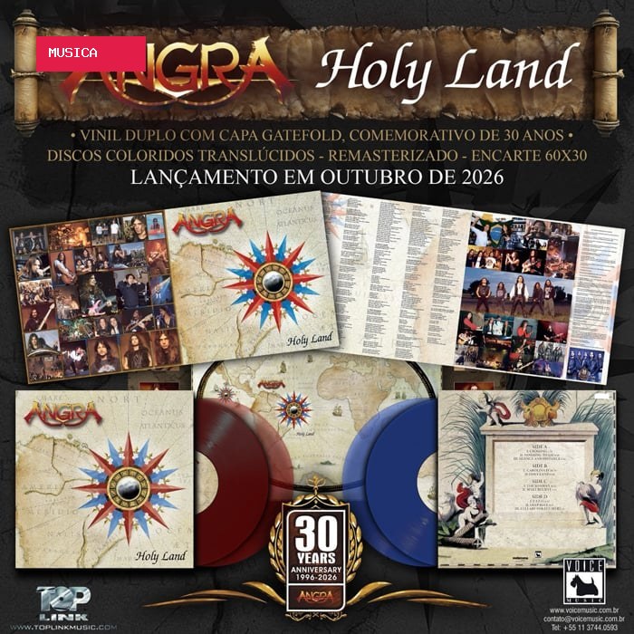 Angra celebra 30 anos de "Holy Land" com primeira edição do álbum em vinil
