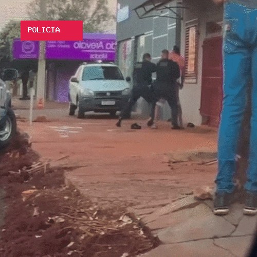 Suspeito de violência doméstica tenta tomar arma de PM e acaba baleado