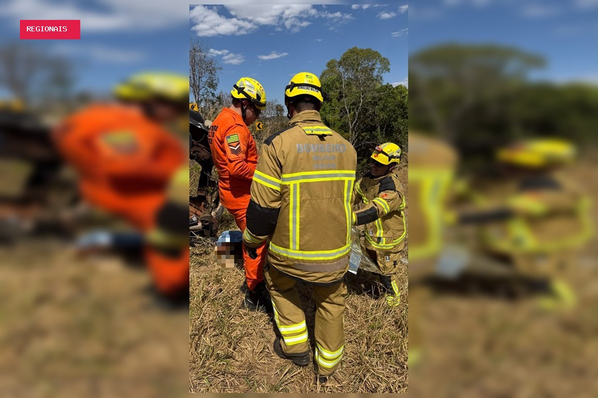 Capotamento de caminhão deixa um morto e 4 feridos, em Pirenópolis