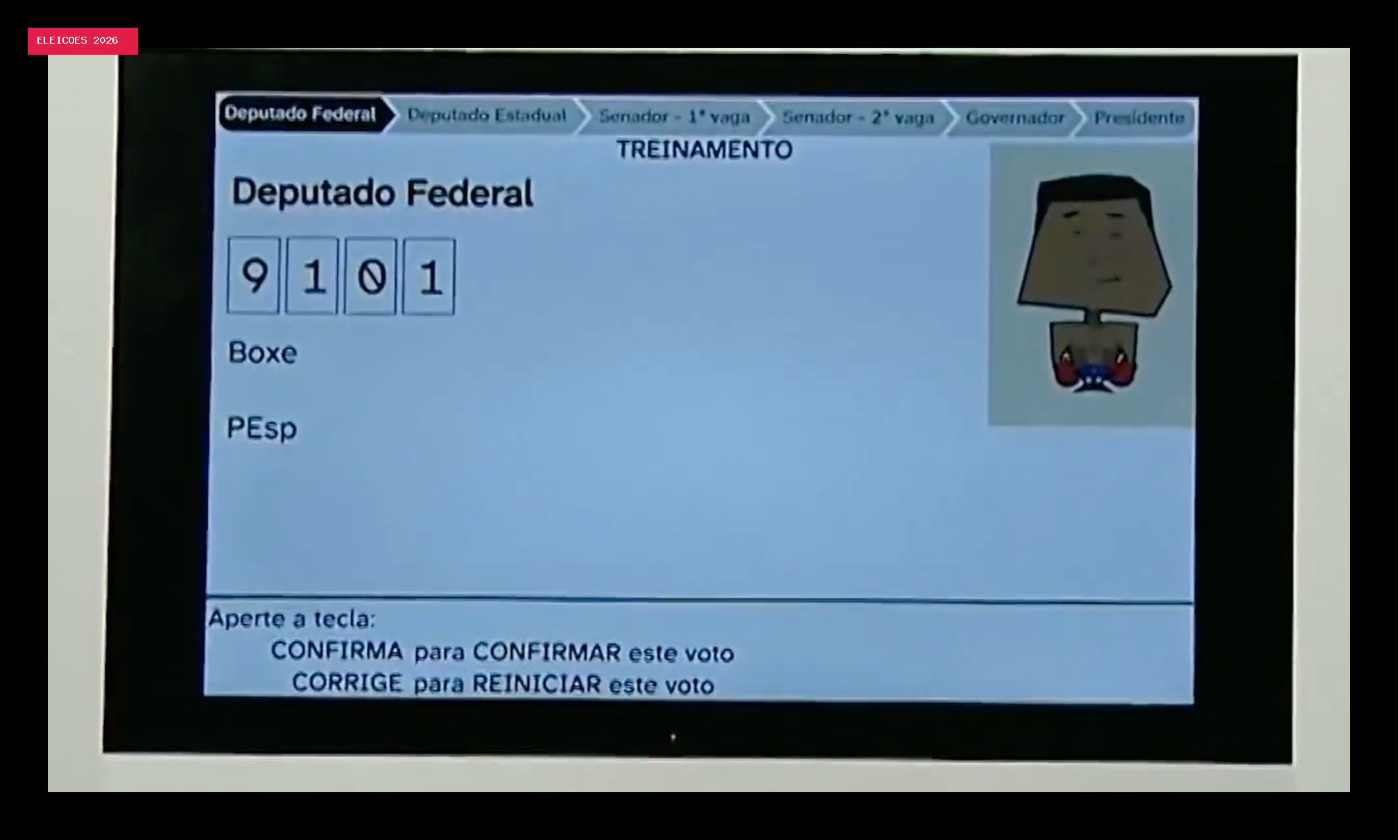 Urna eletrônica terá barra de progresso nas eleições de 2026