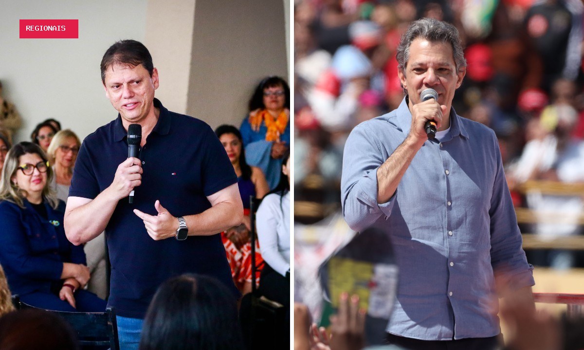 Tarcísio e Haddad iniciam campanha ao governo de SP com atos na Grande São Paulo