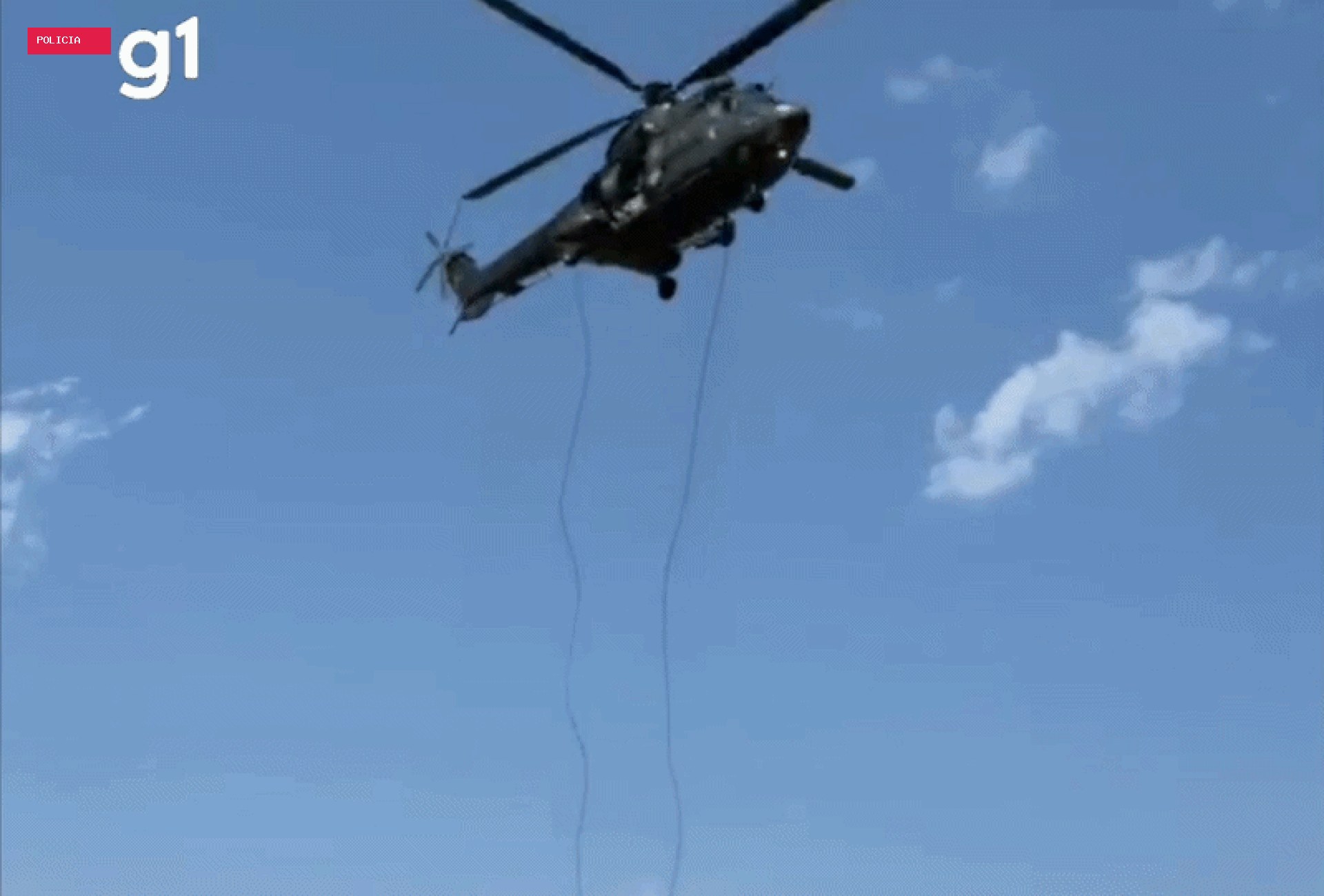 Militar sofre queda durante rapel de helicóptero em evento do Exército em Campo Grande