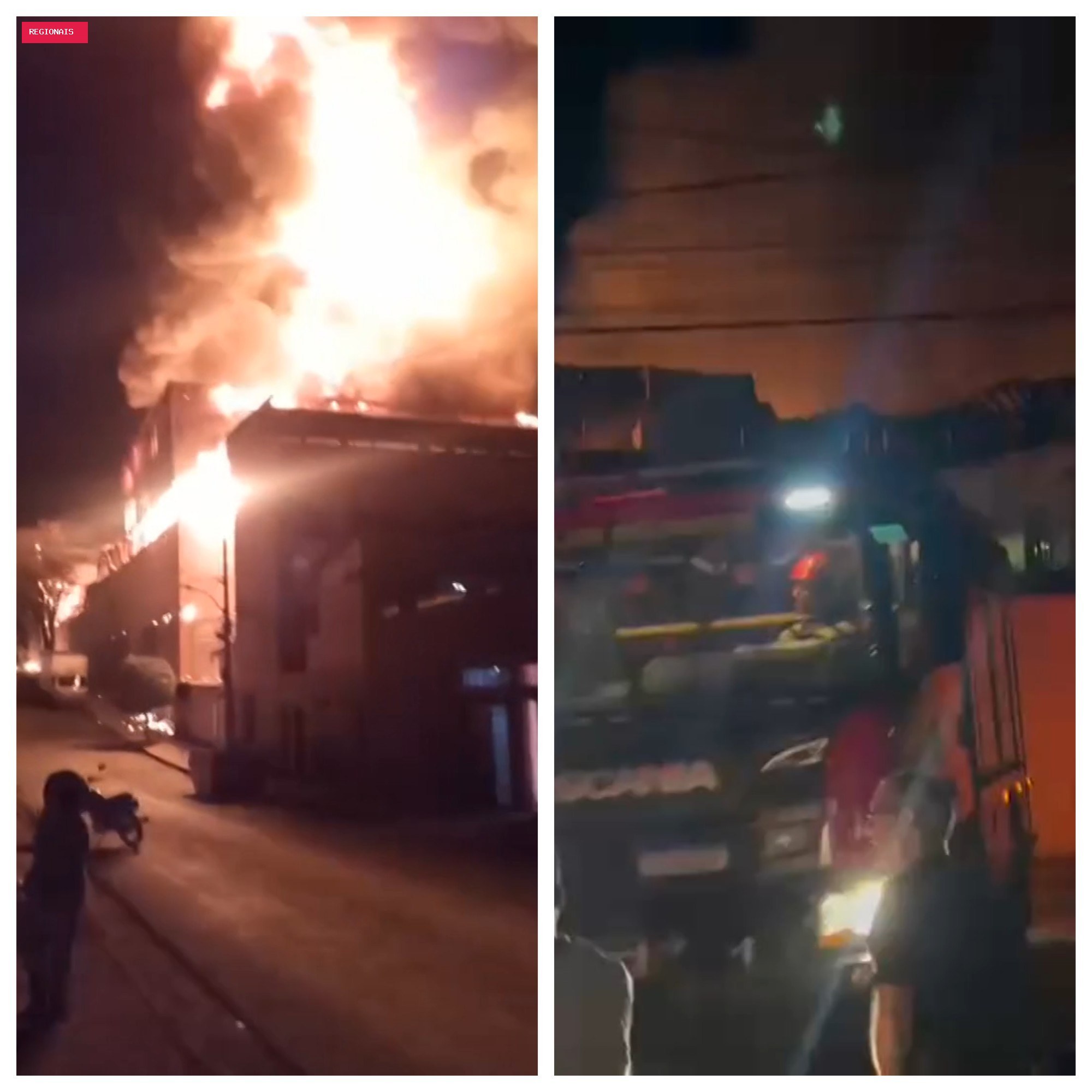 Defesa Civil isola quatro imóveis após incêndio em galpão de fábrica em BH