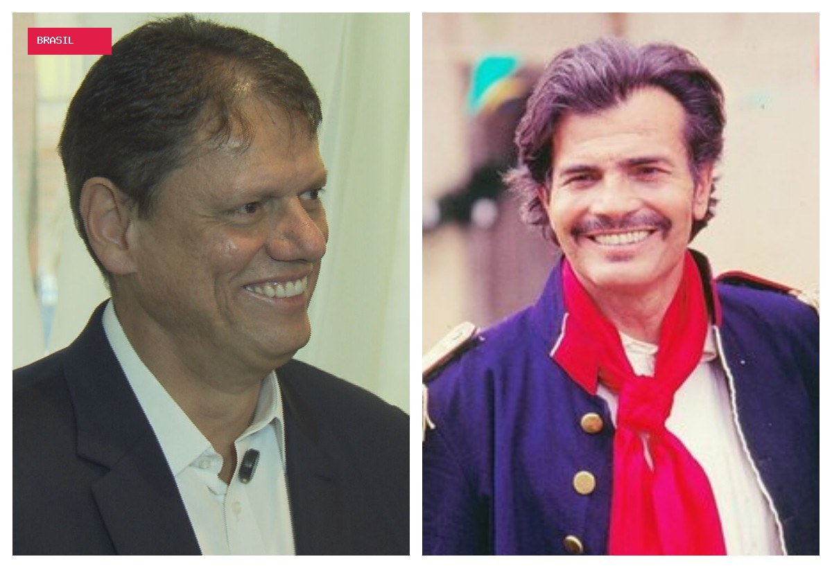 Tarcísio brinca ao ser confundido com galã de novela, e promete triplicar número de delegacias da mulher