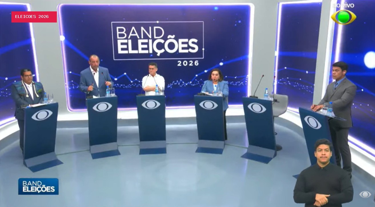 Debate entre candidatos ao governo do AM é marcado por críticas e embates sobre saúde, segurança e educação