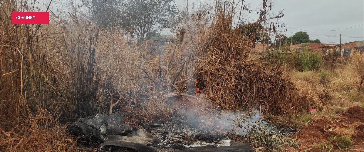 Tempo seco aumenta preocupação com queimadas na área urbana de Corumbá