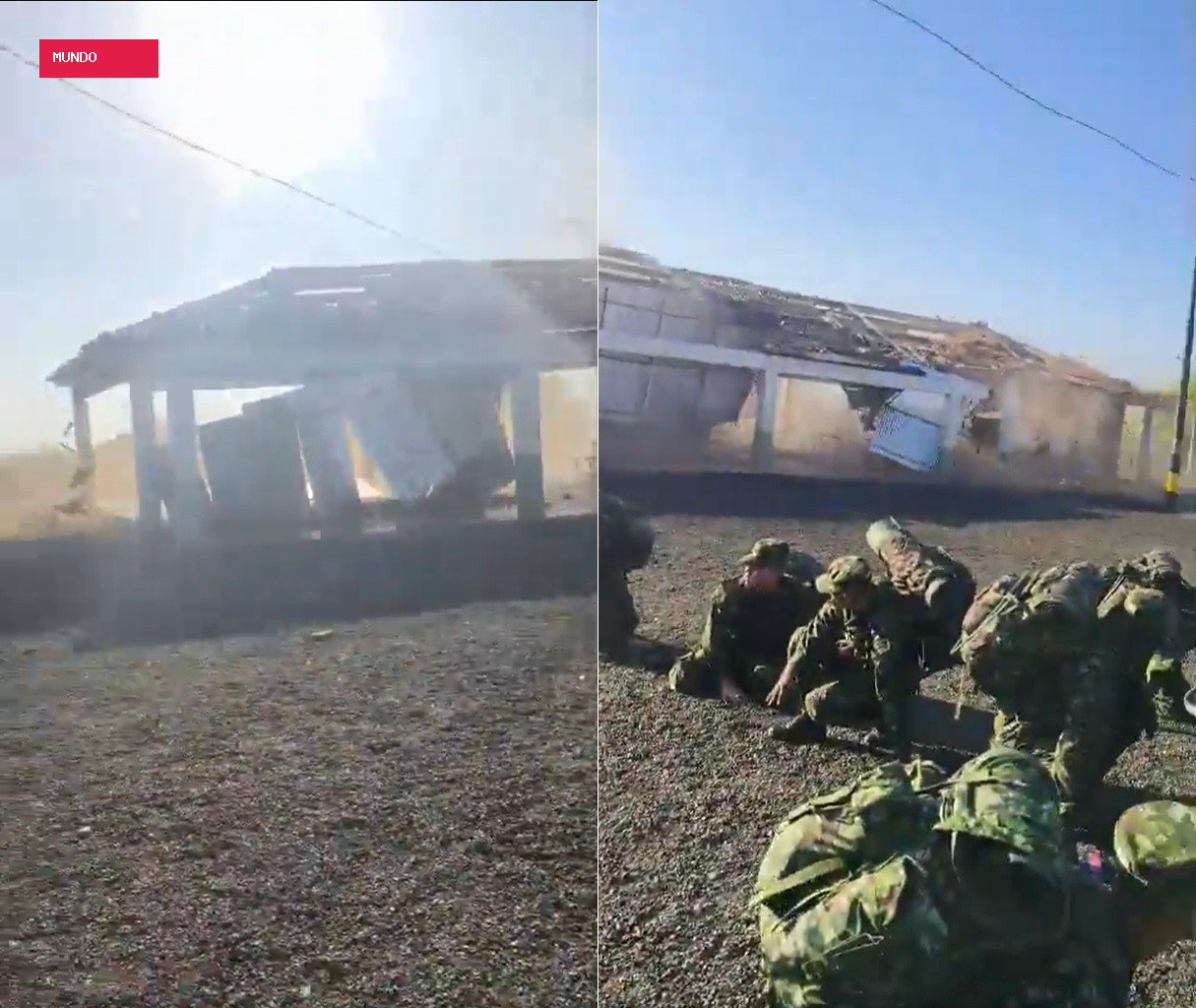 VÍDEO mostra telhado de caserna desabando com terremoto durante exercício militar na Colômbia