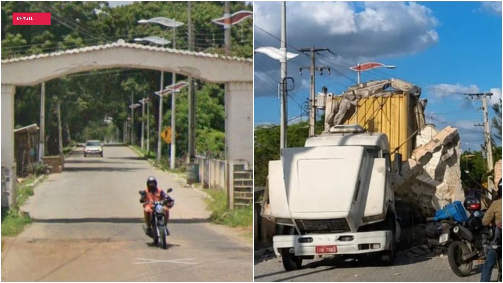 Motorista que destruiu arco histórico no Ceará é autuado por dirigir sob efeito de álcool