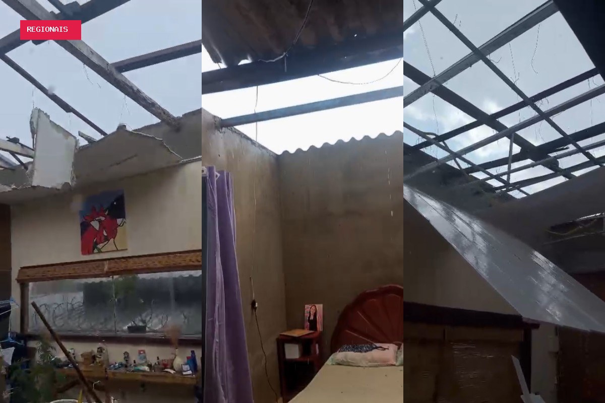 Chuva e ventos fortes deixam casas desatelhadas em BH; 5 mil pessoas estão sem luz