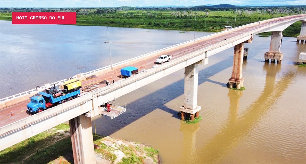 Ponte sobre o Rio Paraguai terá bloqueio total a partir das 17h deste sábado