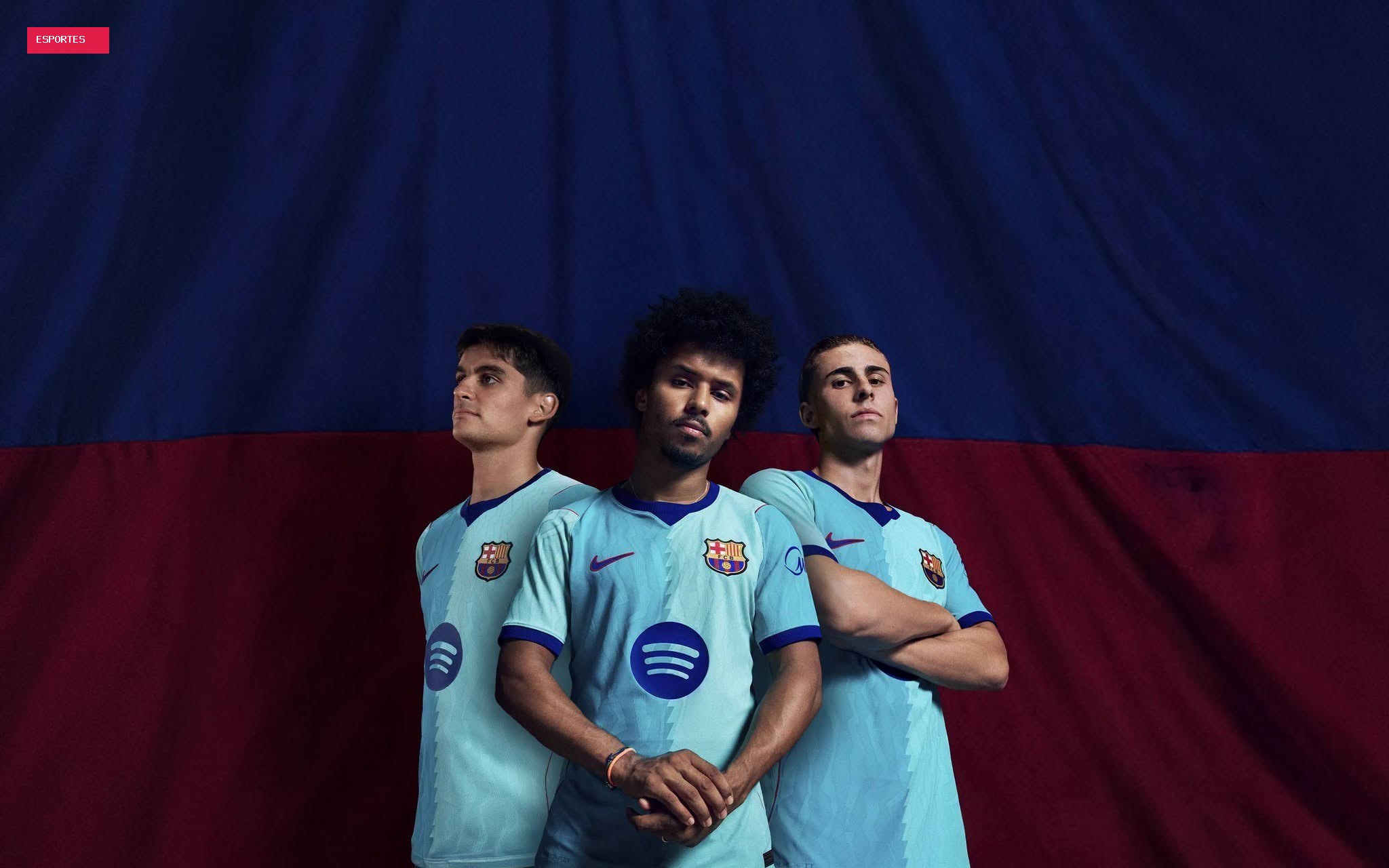 Barcelona lança terceiro uniforme para a temporada 2026/27