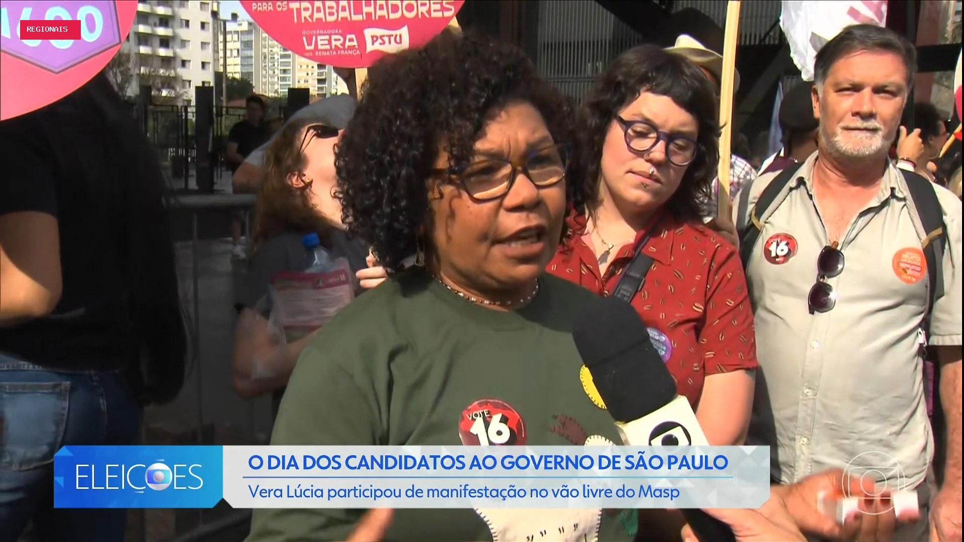 Vera Lúcia, candidata ao governo de SP pelo PSTU, participa de ato contra contra privatizações e