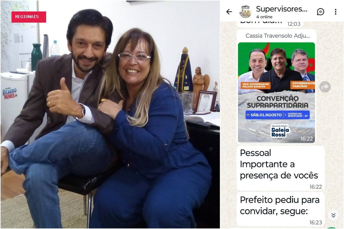 Secretária de Nunes convocou servidores da prefeitura para convenção de Tarcísio em grupo de WhatsApp
