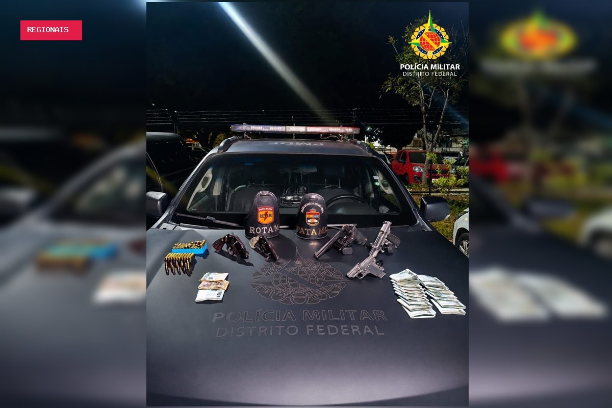 Polícia recupera carro, apreende cinco armas e R$ 21 mil em espécie
