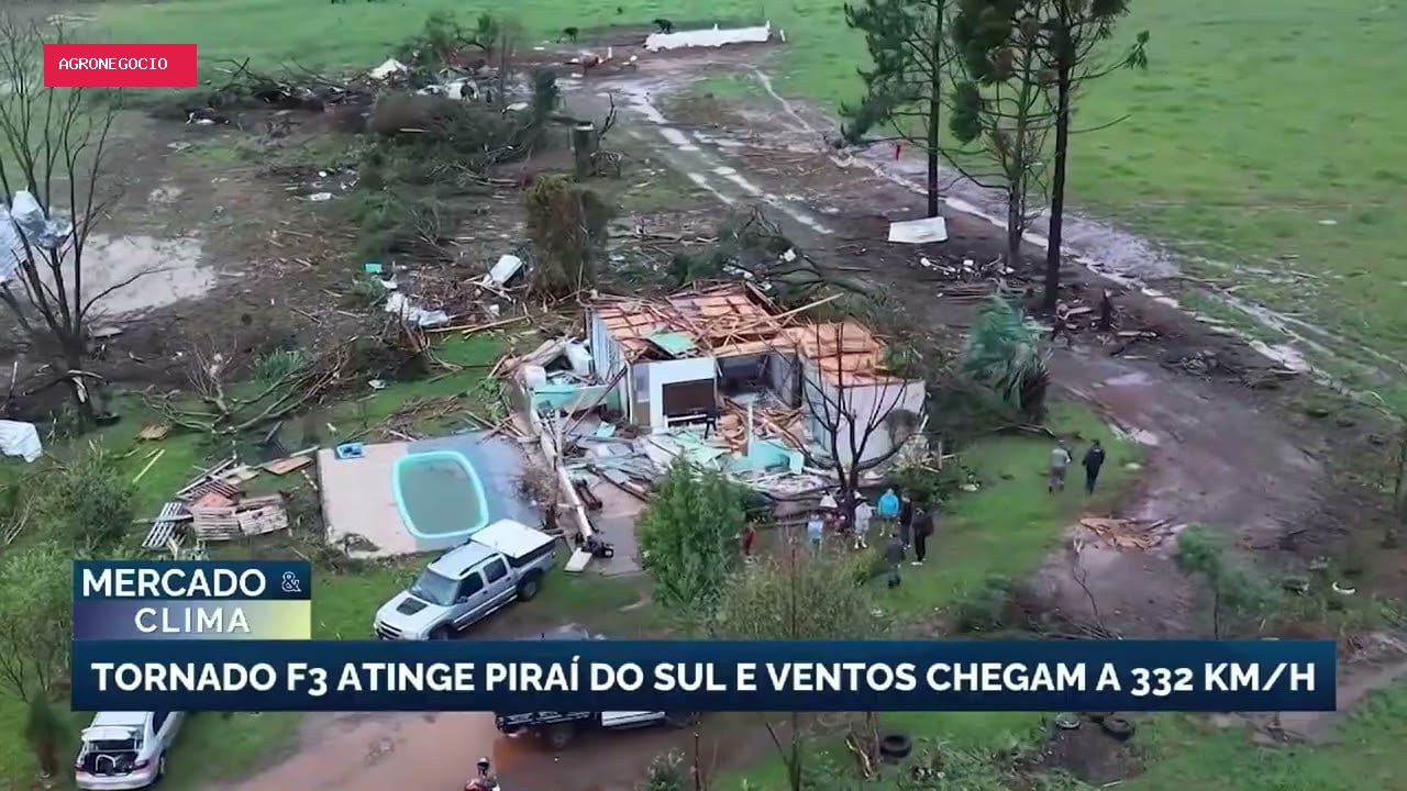 Tornado F3 atinge Piraí do Sul com ventos de até 332 km/h