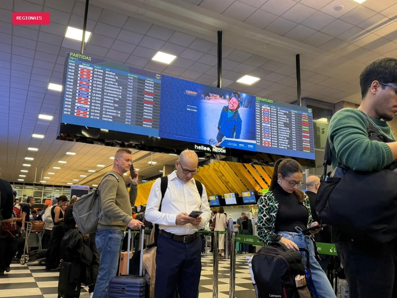 Aeroporto de Congonhas tem voos cancelados para o Santos Dumont após suspensão da operação no Rio