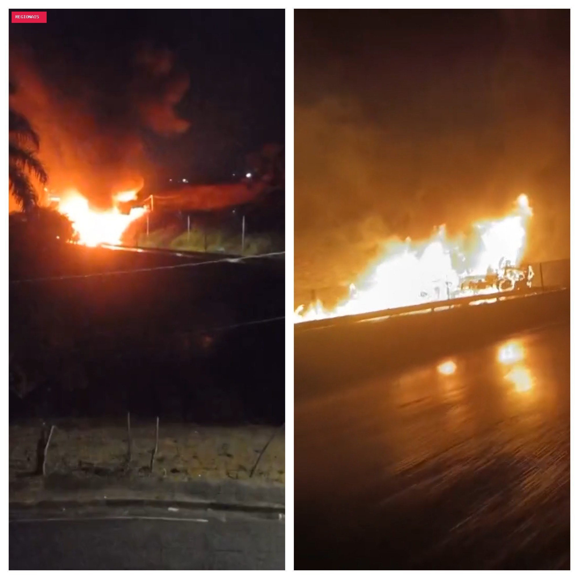 Caminhão-tanque pega fogo na MG-010, na Grande BH, e motorista morre carbonizado; VÍDEO