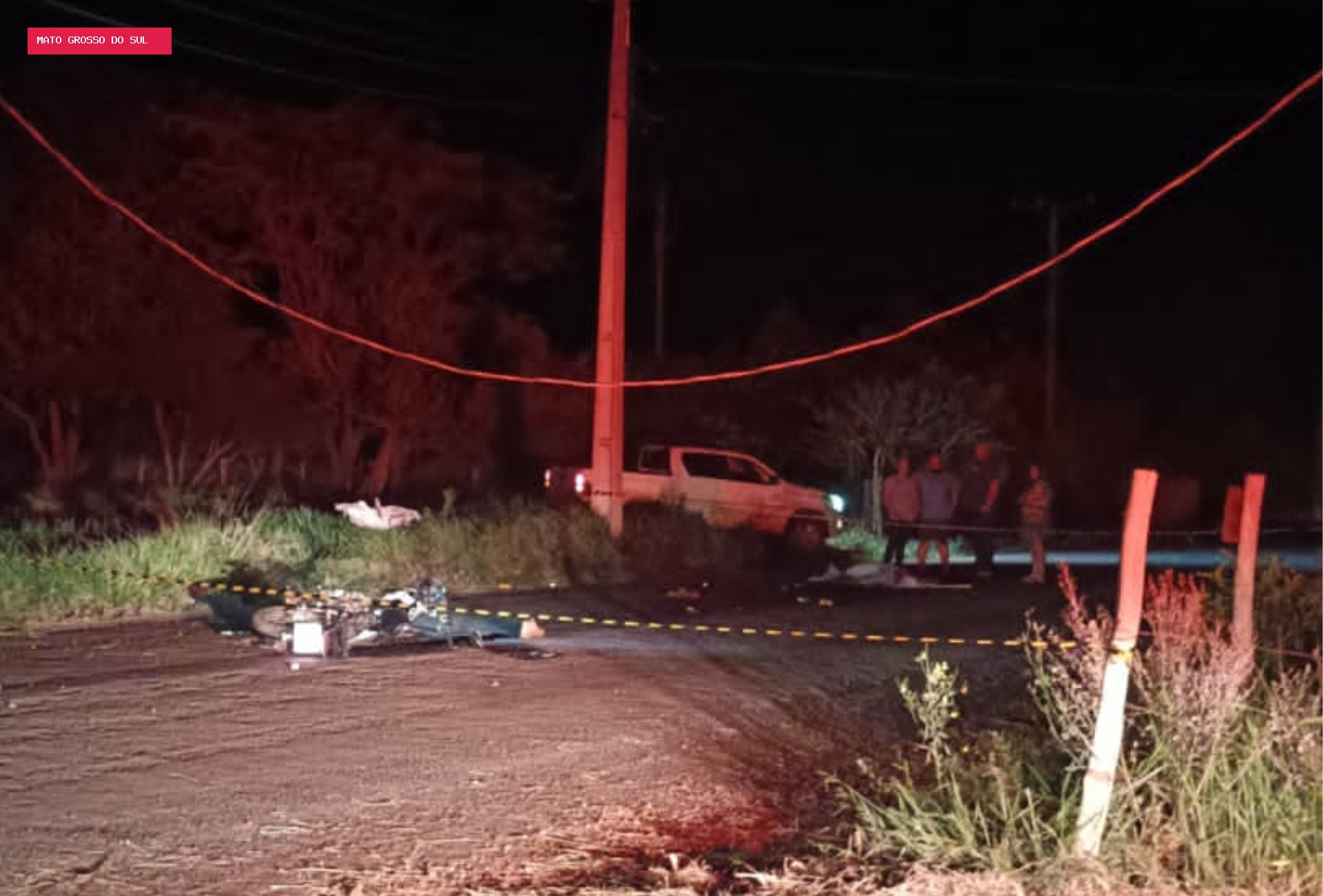Jovem morre após moto bater em poste na MS-166 em Antônio João