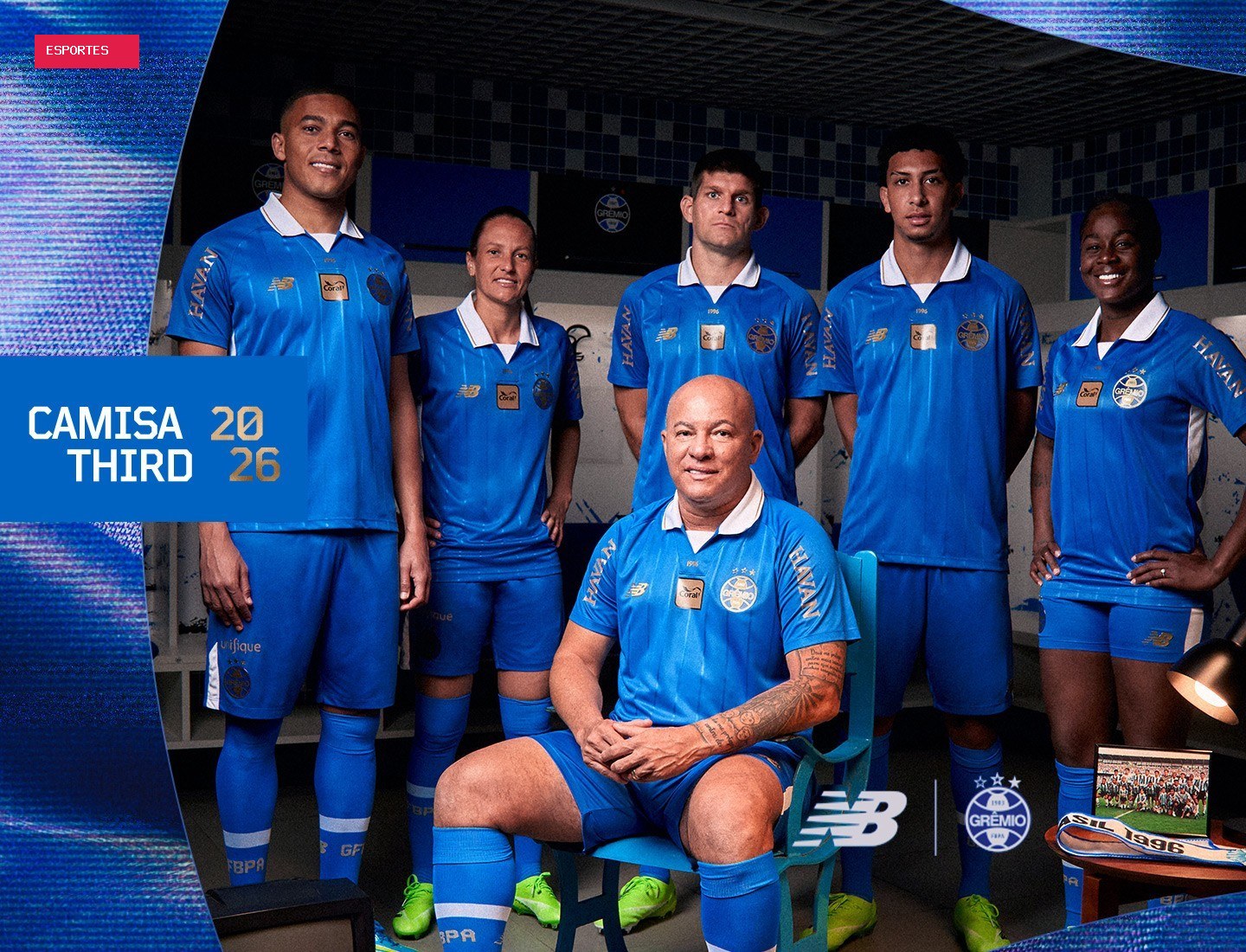 Grêmio lança terceira camisa para a temporada de 2026