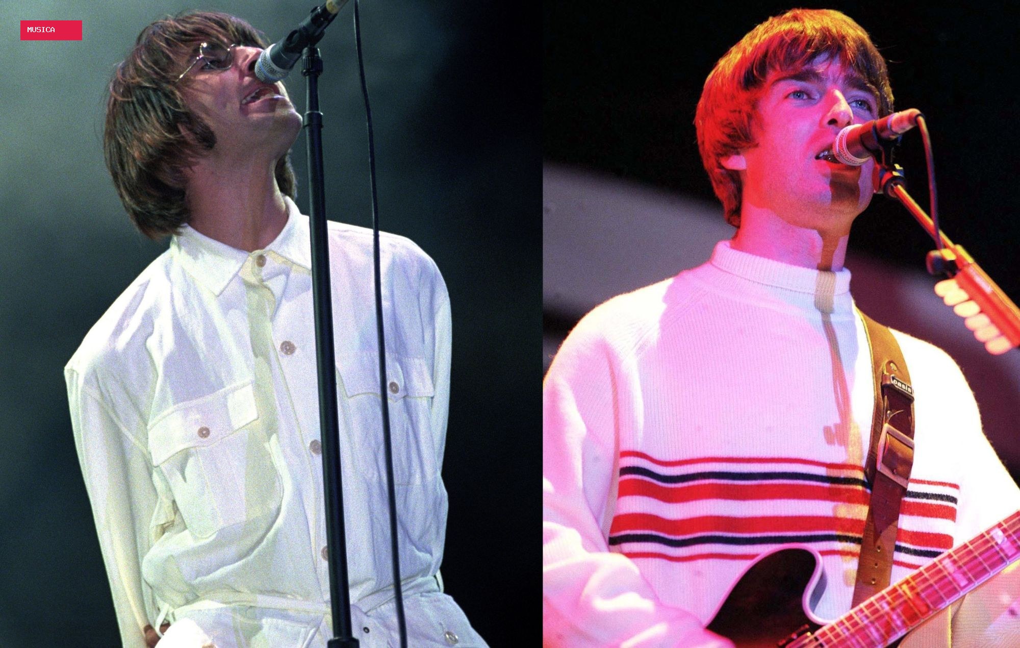 Oasis are selling versions of Liam Gallagher’s iconic jacket and Noel’s jumper for Knebworth 30th