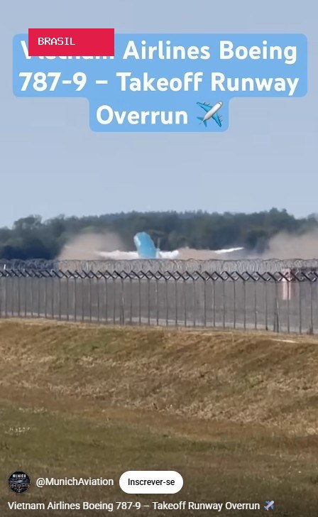 Avião levanta voo fora da pista em Munique, raspa a cauda e retorna ao aeroporto
