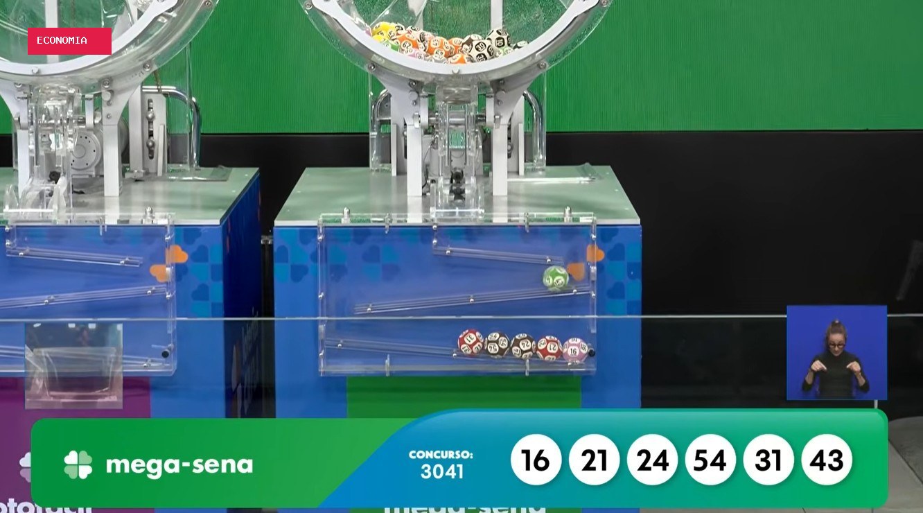 Concurso 3041 da Mega-Sena acumula e vai a R$ 165 milhões; veja os números sorteados
