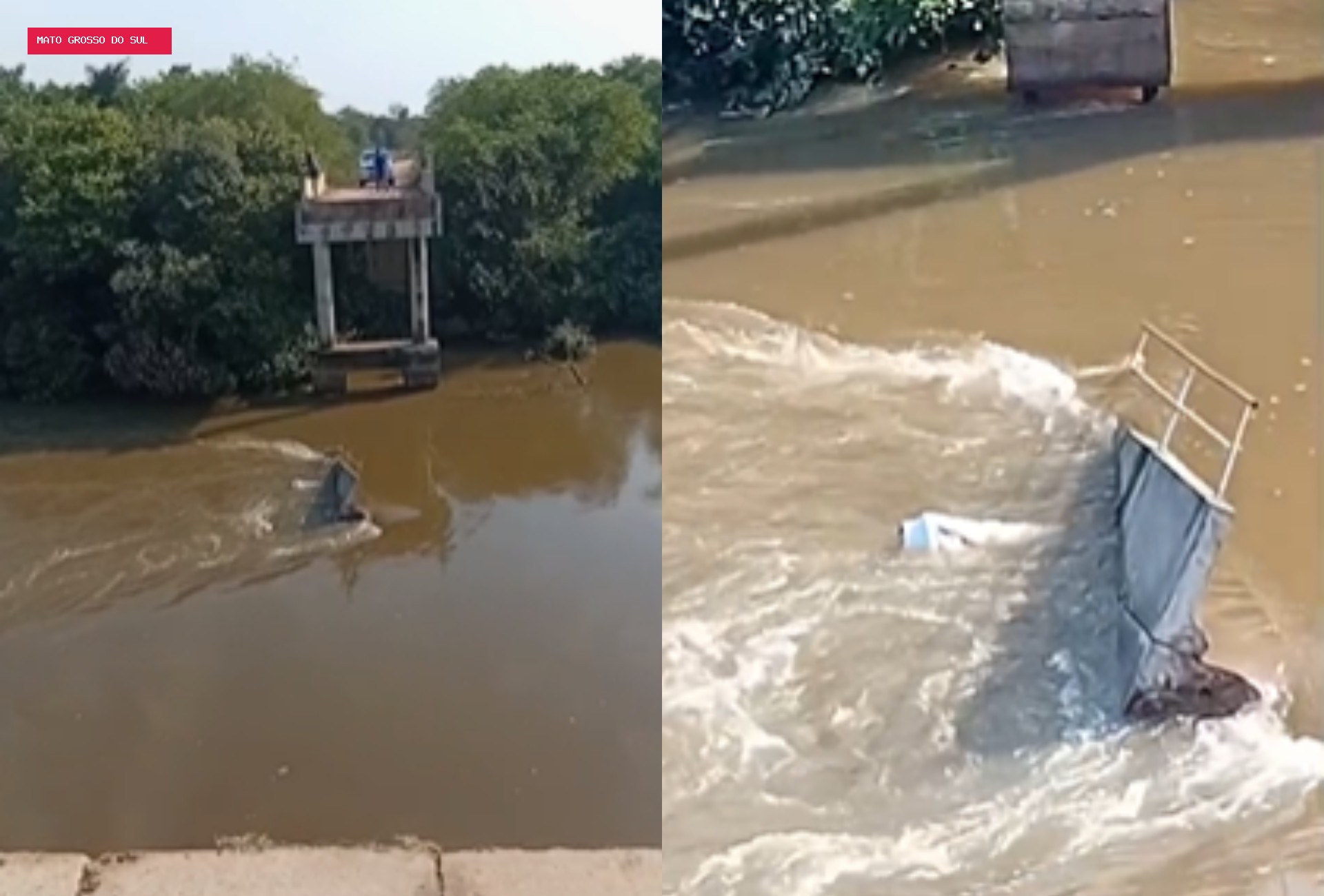 Vídeo mostra ponte destruída após desabamento e morte de caminhoneiro no Rio Taquari