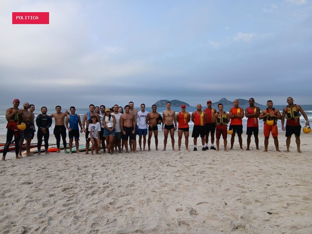 Vinte pessoas são resgatados após vento forte na Praia do Pepê, no Rio