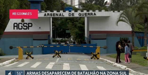 Seis armas desaparecem de batalhão da PM na Zona Sul de São Paulo