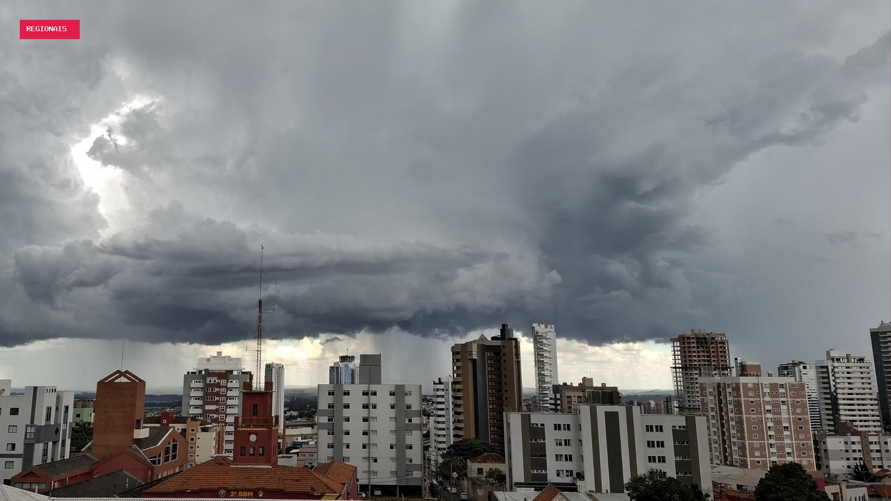 Paraná tem fim de semana de chuva e possibilidade de temporais, com frio a partir de segunda-feira (10)