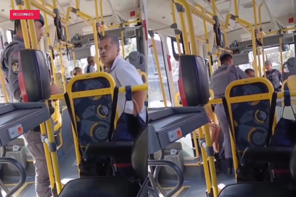 Buzinada para viatura fez PM tirar motorista de ônibus à força